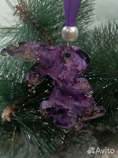 Елочные игрушки ручной работы из эпоксидной смолы