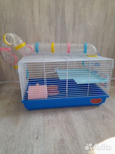 Клетка для хомяка с трубами