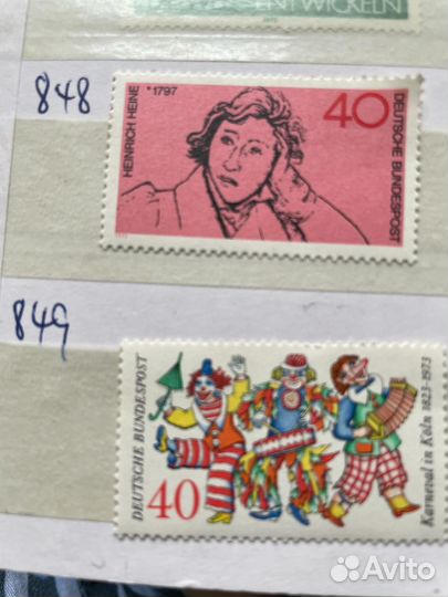 Почтовые марки Германия 1971-1973