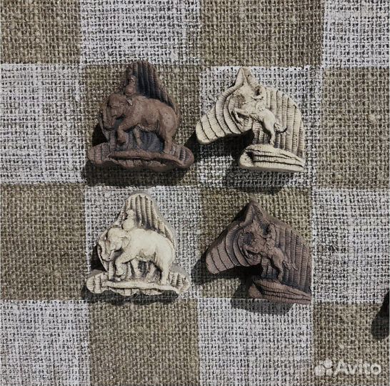 Шахматы «Индия» авторская ручная работа, гипс