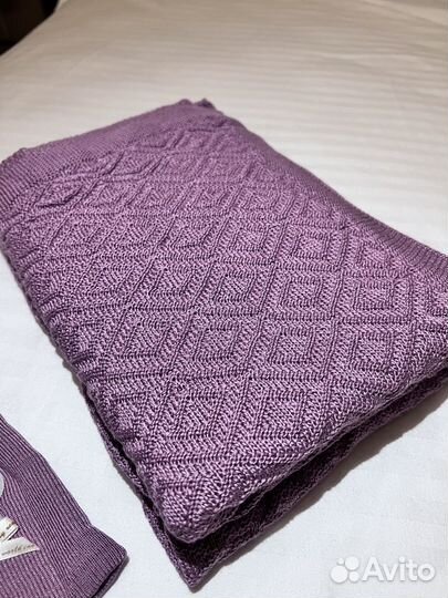 Плед детский вязаный бамбуковый