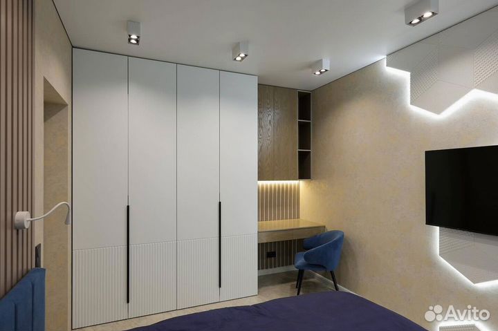 Шкаф распашной с фрезерованными фасадами