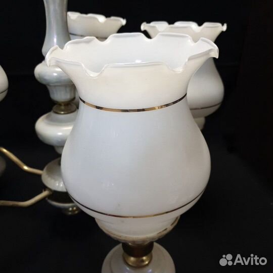 Люстра пятирожковая, стекло. СССР