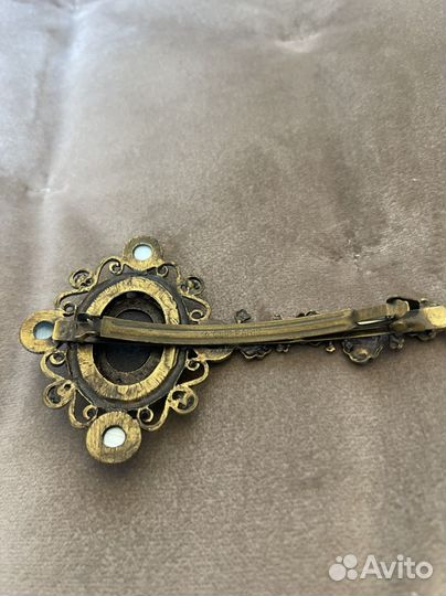 Заколка для волос с камеей и жемчугом France