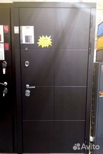 Дверь входная Графика с зеркалом