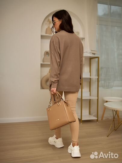 Джемпер свободный удлиненный мягкий высокого качес