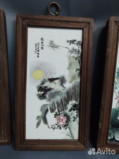 Четыре фарфоровых картины. Китай