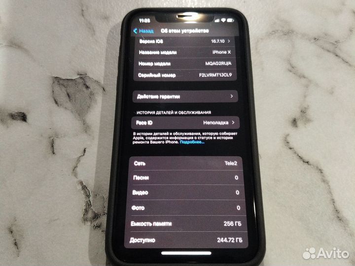 iPhone X, 256 ГБ