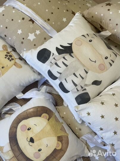 Бортики подушки в детскую кроватку