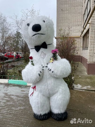 Ростовой костюм белого медведя, одежда