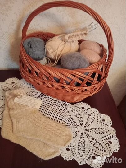 Носки женские ручной работы из шерсти