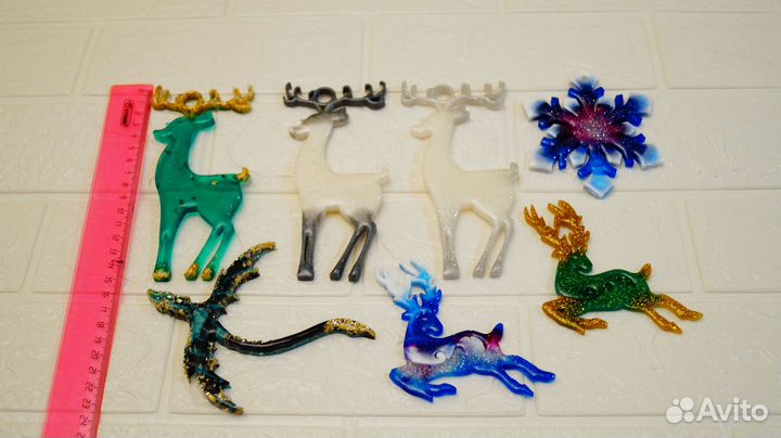 Ёлочные игрушки из эпоксидной смолы