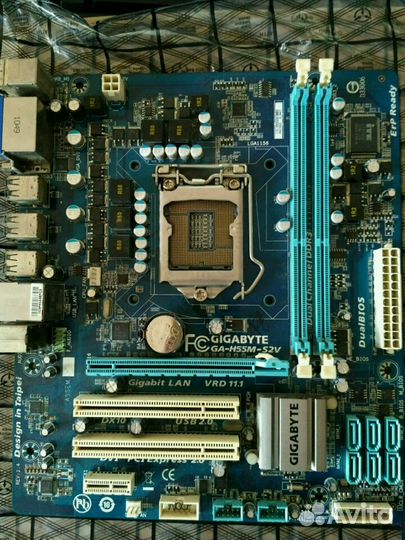 Материнская плата LGA1156+проц i3