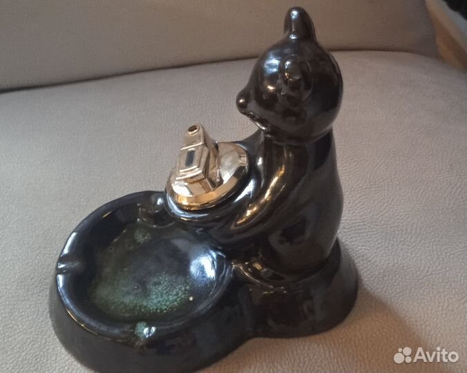 Пепельница с зажигалкой керамика СССР