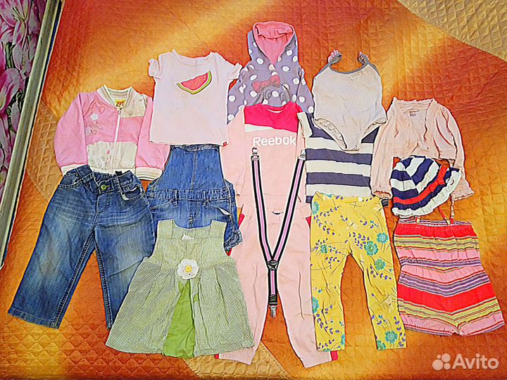 Детские вещи пакетом (14 шт) для девочек 92-98