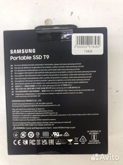 SSD Samsung T9 1 тв MU-PG1T0B/WW