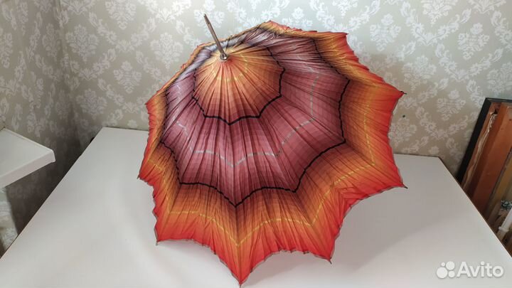 Зонт трость старинный женский 1960-е винтаж СССР