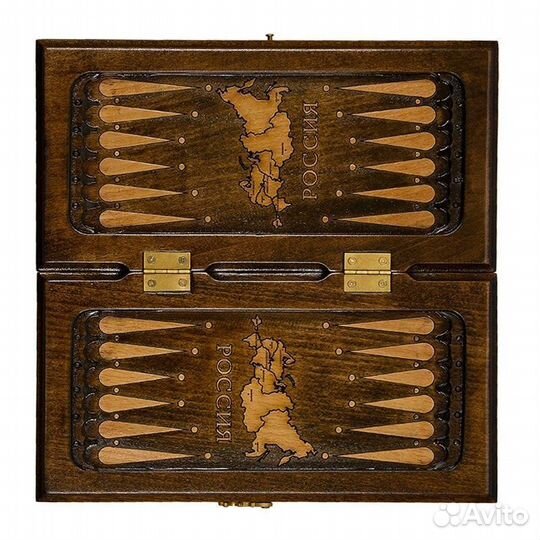 Нарды и шашки резные Герб РФ 30 х 30 см бук Армения 62504