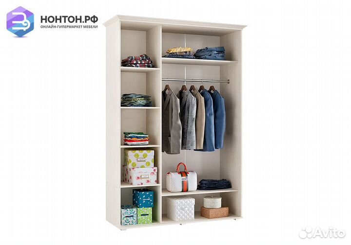 Шкаф 3-х створчатый с зеркалом Престиж-2 сандал св