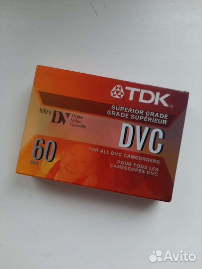 Видеокассета новая tdk dvc 60 min