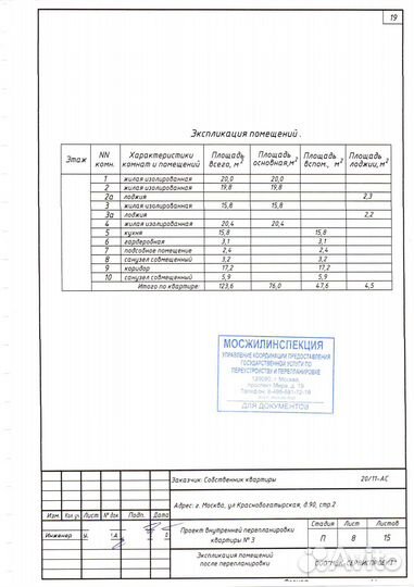Проект перепланировки квартиры