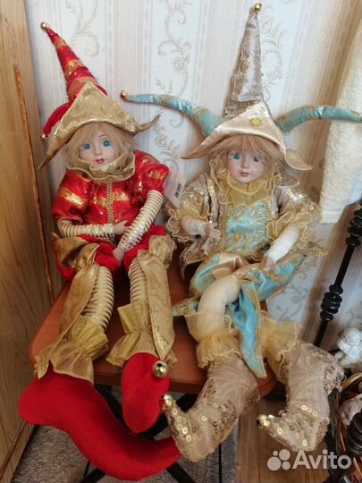 Куклы-клоуны-арлекины