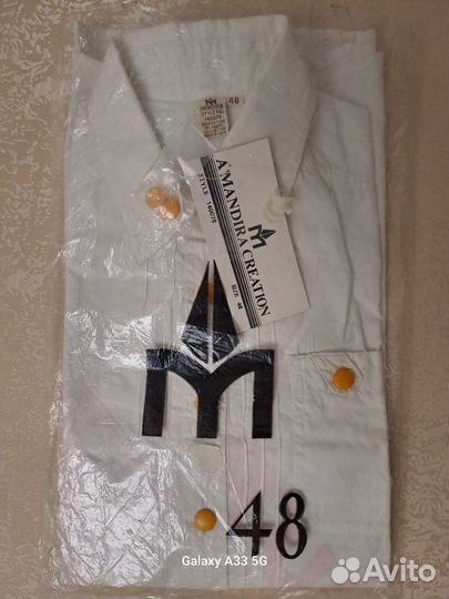 Рубашка белая женская винтаж