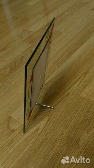 Фоторамка прозрачная, со стразами, с бабочкой и цв