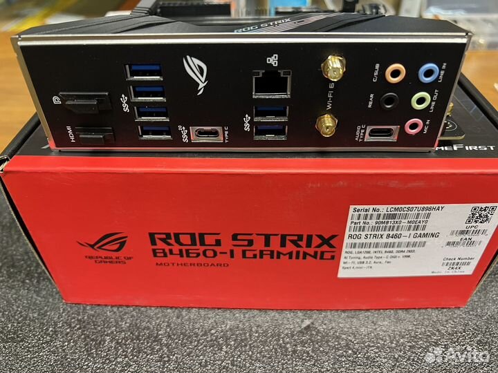 Материнская плата asus ROG strix B460-I gaming