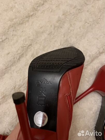 Сапоги женские наутральная кожа 35 размер