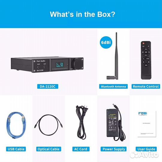 Усилитель Fosi Audio DA-2120C новый