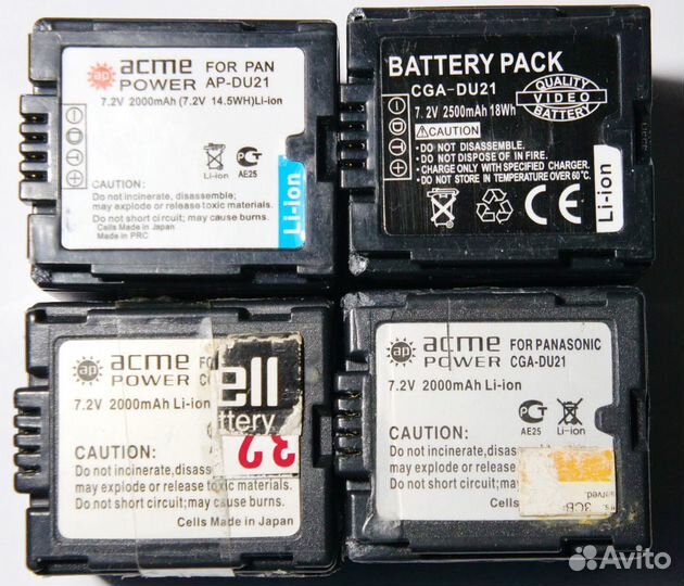 Аккумулятор CGA-DU21 для видеокамер Panasonic