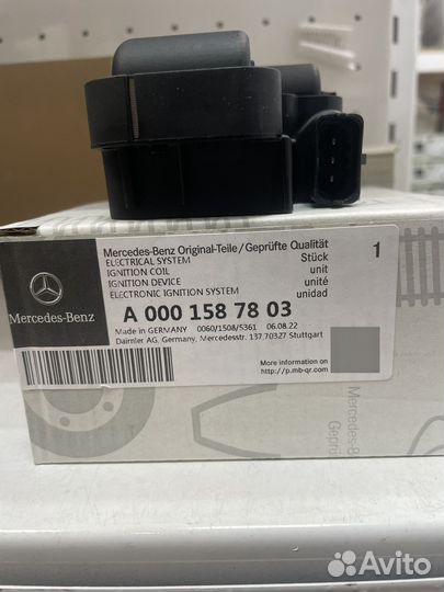 Катушка зажигания Mercedes M112 M113 A0001587803