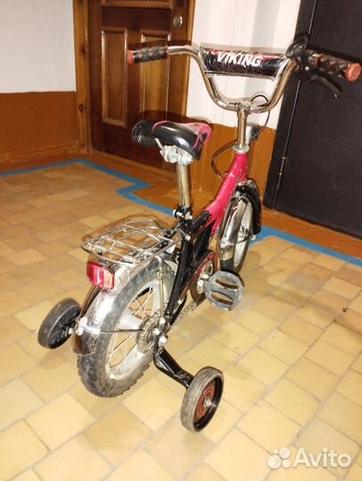 Детский велосипед 4х колёсный, Викинг