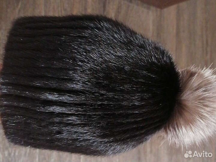 Шапка женская. Вязаная норка. Состояние отличное