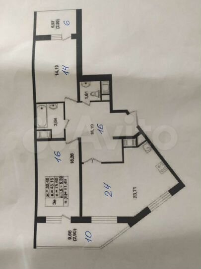 3-к. квартира, 90 м², 14/22 эт.