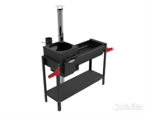 Мангал с печью под казан Искандер 360 Стандарт Эйр