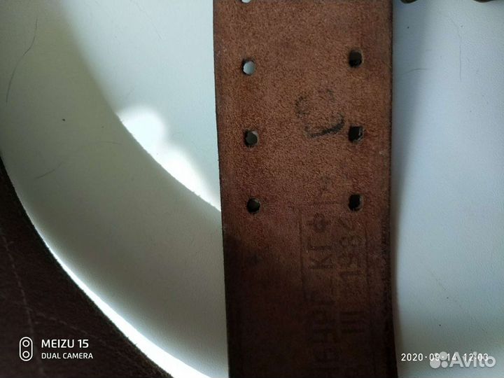 Ремень кожаный офицерский. СССР. 1984 год