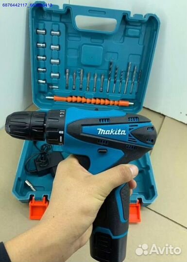 Шуруповерт makita 18v с набором (Арт.60227)