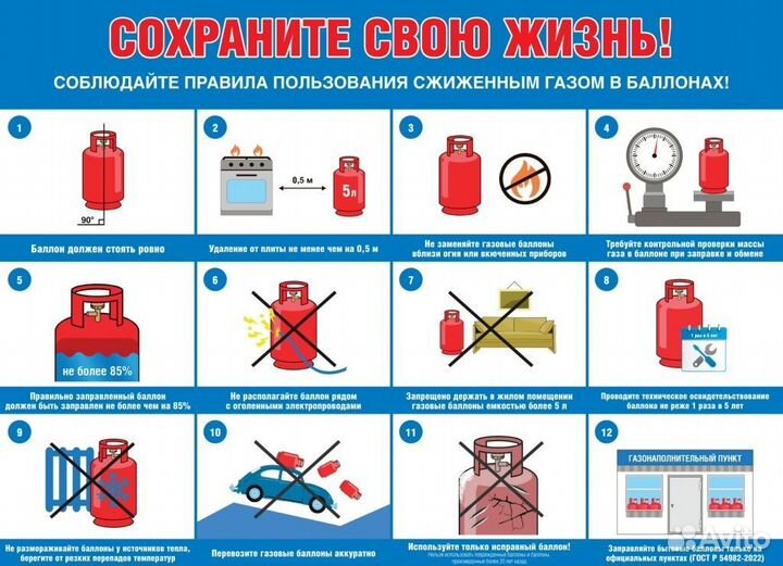 Заправка газгольдера и газовых баллонов