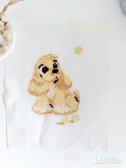 Картина вышитая крестом в раме