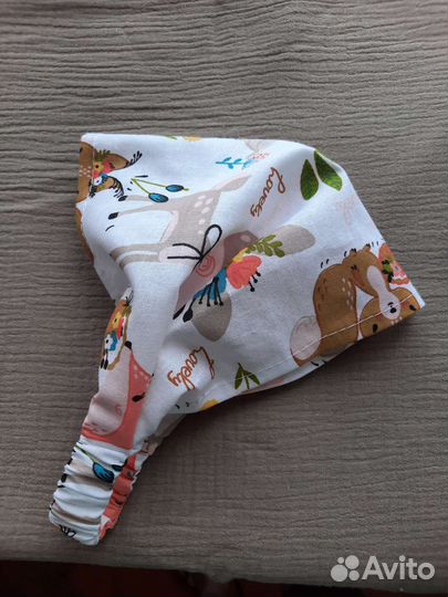 Косынка для девочки на резинке из бязи