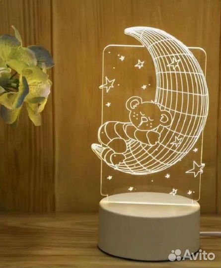 3d ночник светильник