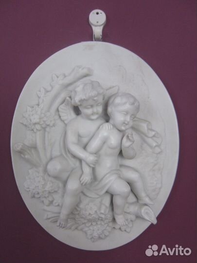 Винтажная плакетка фарфор 1950-е годы