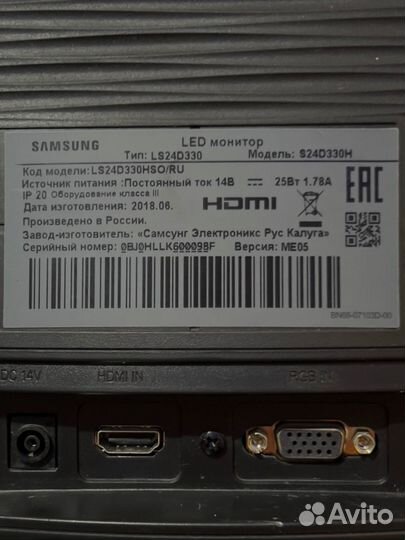 Монитор samsung 24 s24d330h