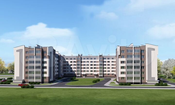 2-к. квартира, 60,8 м², 1/6 эт.