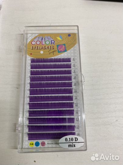 Ресницы для наращивания lovely фиолетовые