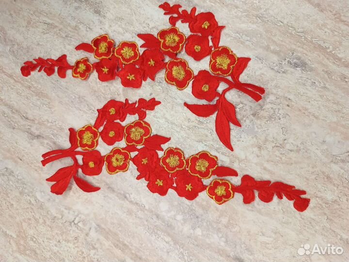 Аппликация на одежду и текстиль парами