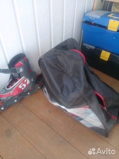 Роликовые коньки+полный комплект защиты + сумка