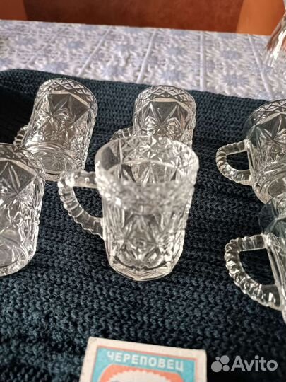 Хрустальные кружечки СССР 6шт